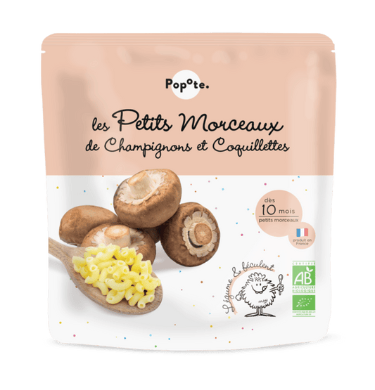 Les petits morceaux - champignons et coquillettes - 1